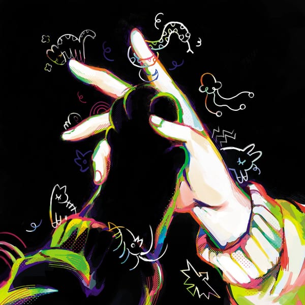 cover of constant companions by jamie paige with a hand and paw giving a high five or something